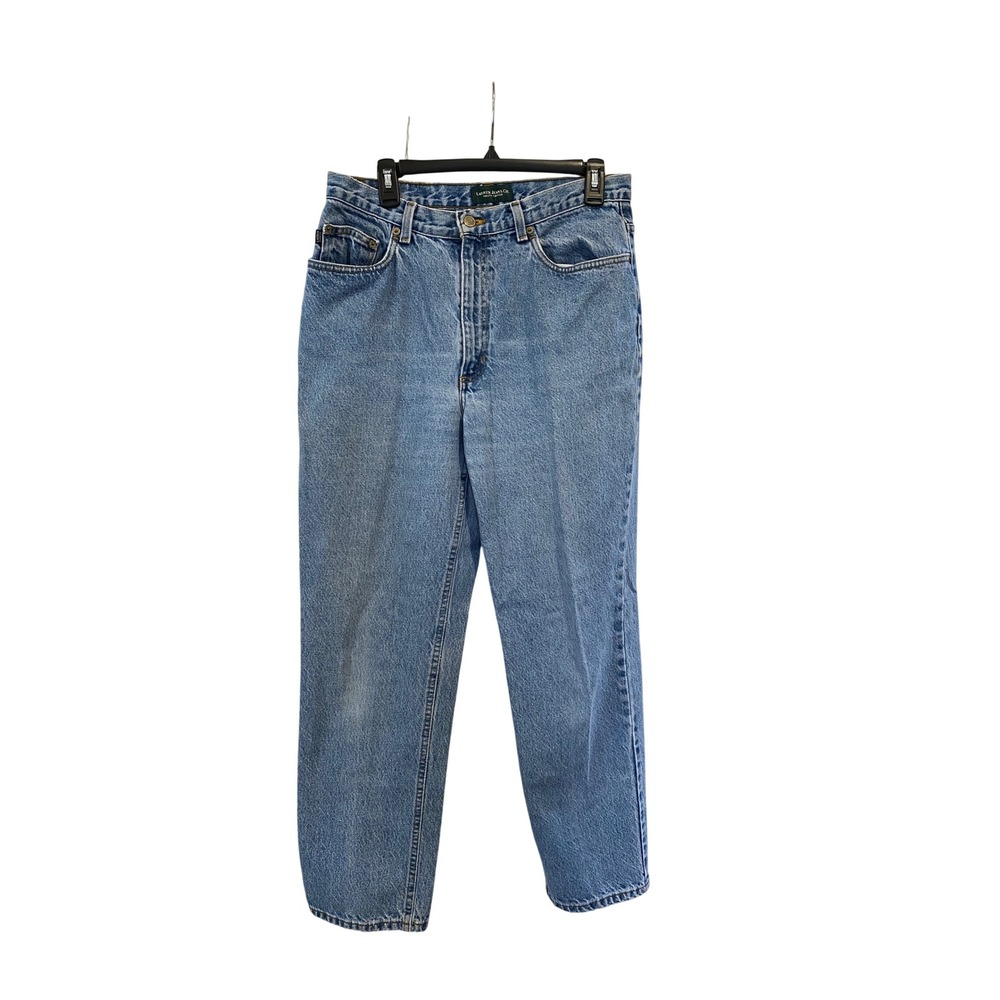 VTG Ralph Lauren Jeans Co Womens 12 Blue Straight Leg High Rise Denim 90s Wash